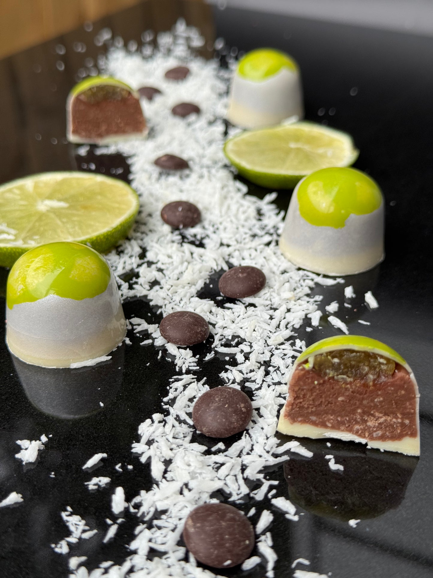 Lime Coconut Bon Bon - Filia Tres Chocolates