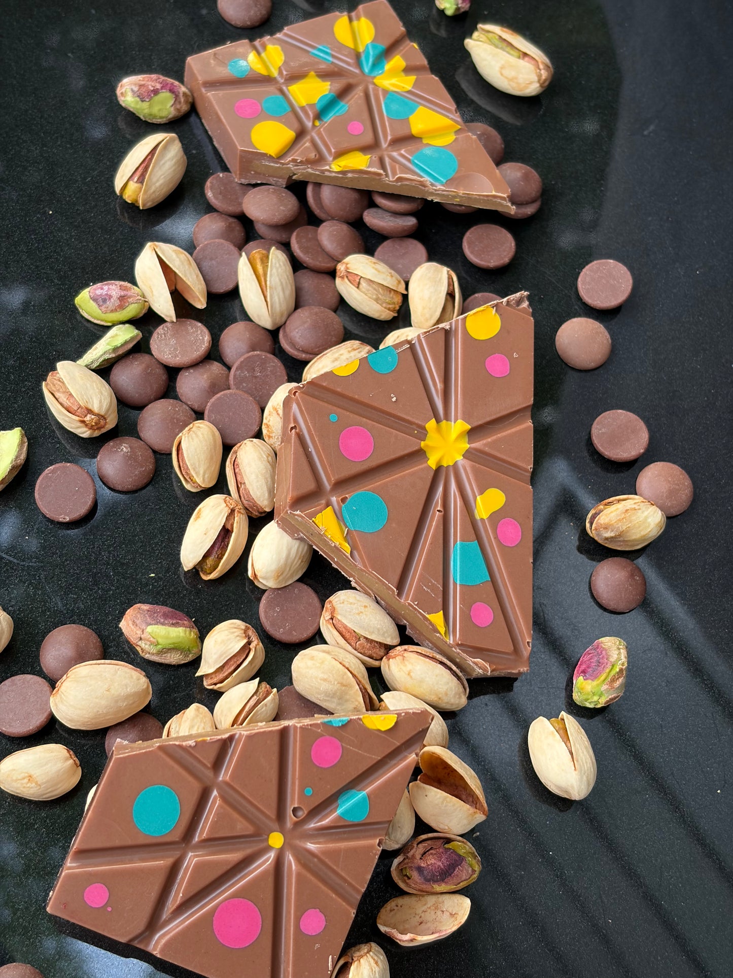 Belgian Milk Chocolate with Pistachio Bar