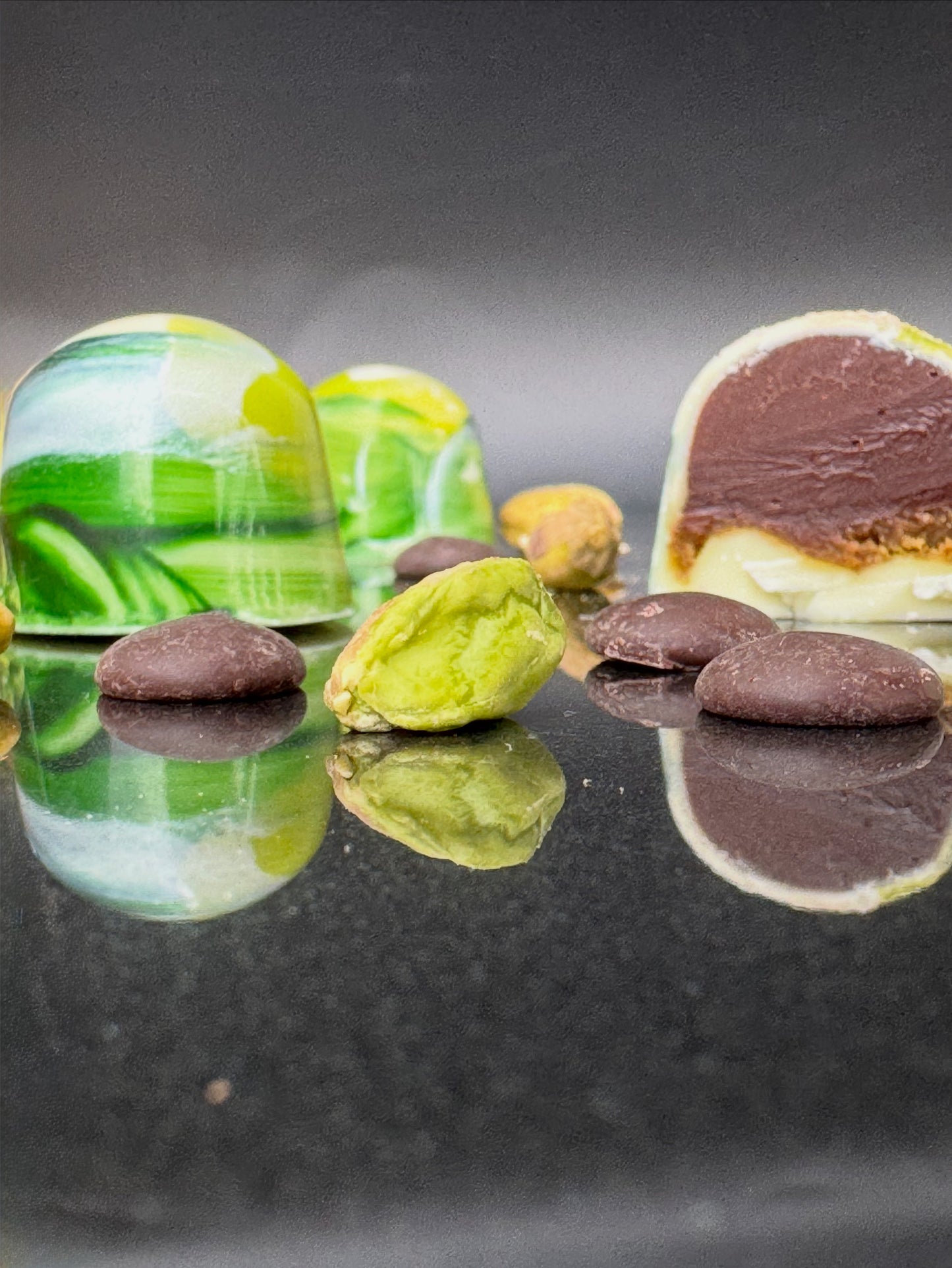 Lime Pistachio Bon Bon - Filia Tres Chocolates
