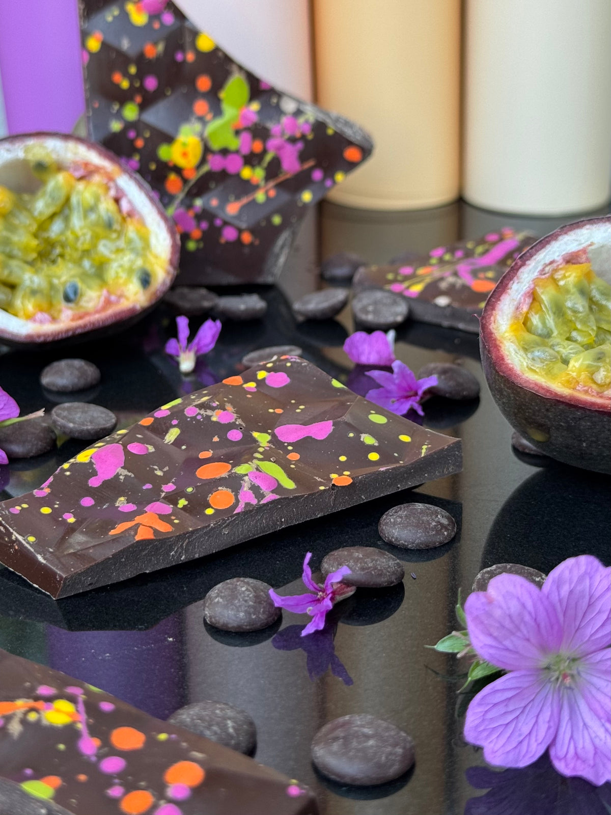 Dark Chocolate Passion Fruit Bar